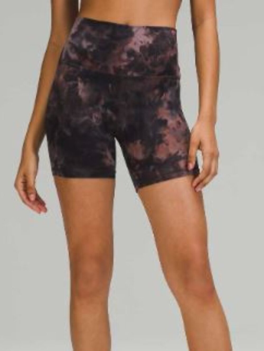 Lululemon Align Short 6" - Diamond Dye Graphite Grey Pink Pastel SZ 14 EUC